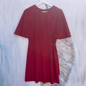 Vince Camuto Womens red fit and flare dress